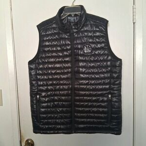 Levelwear NBA Golden State Warriors Men's Large Black Puffer Packable Vest